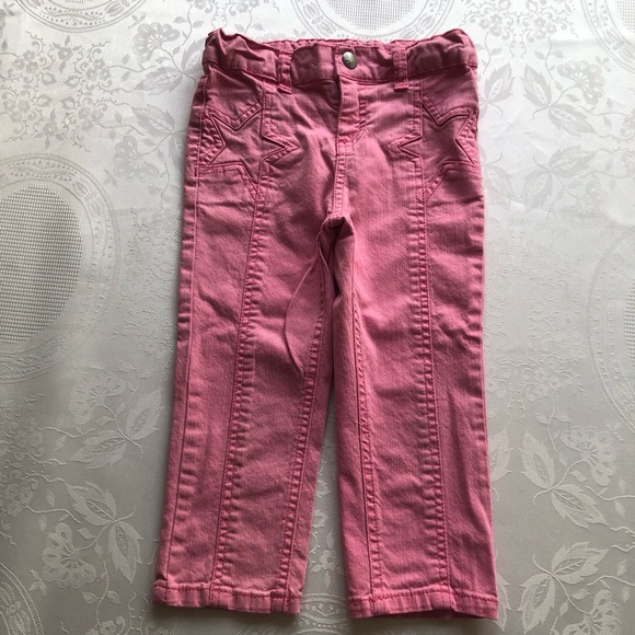 Truly Scrumptious Designed By Heidi Klum Pink Denim Jeans Pants Girls Size 5T - Picture 14 of 16
